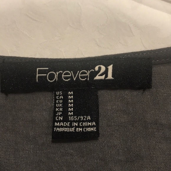 Forever 21 Sheer long Tunic/Top, size M, gray - Picture 5 of 6